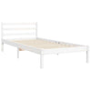 Bed Frame with Headboard White 100x200 cm Solid Wood