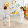 3 in 1 Kids Activity Table Wooden Children Building Block Table with Storage