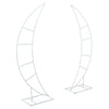 2x Half Moon Shape Wedding Arch Frame Moongate Flower Stand Display Balloon Prop