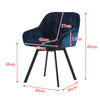 2X Luxury Bar Stools Padded Velvet Breakfast Kitchen Pub Restaurant Living Room
