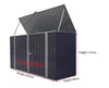 Panana Outdoor Garden Metal Storage Shed Bicycle Pent Tool Box House