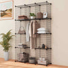 12 Cube Storage Shelf Rack DIY Wire Grid Bookcase Display Cabinet Organiser