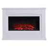 34 Inch Inset Electric Fireplace Suite + Remote MDF Surround Fire Burning Flame