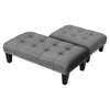 Linen Fabric Bench Footstool Ottoman Footrest Soft Children Stool Low Chair Seat