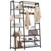 Coat Rack Stand with Shoe Storage Bench for Hallway Living Room 9 Hook 5 Shelves