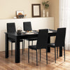 Modern Rectangular Kitchen Table Set w/ 4 PVC Leather Dining Chairs
