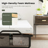 Folding Bed Rollaway Bed Portable Metal Guest Bed With 10cm Memory Foam Mattress