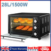 1500W Oven Grill Portable Mini Tabletop Cooker OYAJIA 28L Compact Toaster Ibafoh