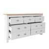 Chest of Drawers with 7 Drawers Wooden Frame for Bedroom, Living Room, Hallway