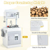 Double-sided Pretend Kid’s Kitchen Playset 2-in-1 Wooden Cooking Role-Play Toy