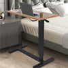 Gas-Lift Adjustable Overbed Table with Wheels Laptop Reading Workstation C Table