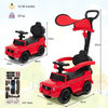 3-in-1 Licensed Benz Toddlers Ride on Push Car Kids Sliding Walker Toy Car