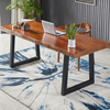 Set of 2 Black Metal Table Bench Legs Frames Trapezium With Top Steel Base Frame