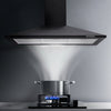 New 90cm Stainless Steel Hood Fan Chimney Cooker Hood Kitchen Extractor Fans LED