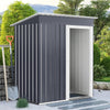 5 x 3ft Garden Shed Galvanised Metal Shed Outdoor Storage Tool Small House Grey
