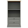 Bookcase VIGO Grey 60x35x114.5 Solid Wood Pine H0R3