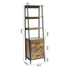 3 Drawers 4 Shelves Tall Ladder Shelf Bookcase Bookshelf Storage Display Rack UK