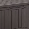 450L Outdoor Resin Storage Box, Waterproof & Lockable, Dark Brown Deck Box