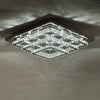 Square LED Ceiling Light 60cm 3 Tier Crystal Pendant Large Kitchen Bedroom Lamp