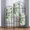 100cm Long Artificial White Peony Flower Row Runner Wedding Arch Top Backdrop