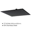 Concealed Shower Mixer Valve Tap Square Black Bathroom Shower Head Valve Set