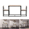 Modern Space Saving Table and 2 Chairs Kitchen Compact Set for Dining Room Hall