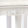 Vintage Dressing Table Stool Baroque Floral Padded Seat Piano Chair Make-Up Seat