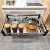 Pull Out Kitchen Basket Slide Out Storage Basket Cupboard Stainless Steel Drawer