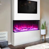 Electric 3 Sided Media Fire 50 inch Insert LED Fireplace Panoramic Space Heater