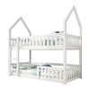 Kids Bunk Beds Wooden Single Size Bed Treehouse Bed Pine Wood Bed Frame White
