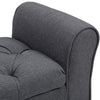Deep Buttons Ottoman Storage Chest Linen Stool Bench Seat Home Bed End Furniture