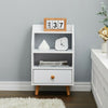 Extra Tall Bedside Cabinet Nightstand Side Table Shelf Bookshelf Storage Drawer