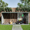 Galvanised Firewood Log Holder Wood Storage Rack Cabin LogStore Bike Garden Shed