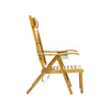 Folding Sun Lounger Garden Bamboo Chair Bed Outdoor Patio Recliner Headrest NEW