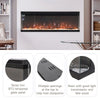 80 inch Electric Fireplace 3 Sided Panoramic Fire Standing Insert LED Flames