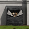 Garden Metal Storage Logs Shed Firewood Rack with Cover Log Storage Wood Holder