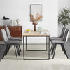 Velvet Padded Seat Kitchen Dining Chair Home Office Chair with Metal Legs