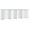 Gabion Wall for Garbage Bin 350x91x120 cm Galvanised Iron