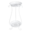 2Tier Plant Stand Metal Flower Pot Planter Holder Shelf Home Garden Display Rack