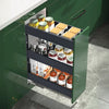 2/3Tier Pull Out Aluminum Basket Kitchen Cabinet Larder Organizer Cupboard Units