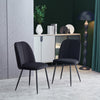 Set of 2,4,6 Velvet Suede Dining Chairs Upholstered seat Ergnomic with Metal Leg
