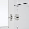 Kitchen Cupboard Double Door Glass/Wood Tall Storage Cabinet Display Organizer