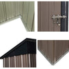 Galvanized Steel Garden Storage Shed Metal Outdoor Bike Shed with Doors