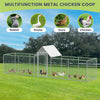 Large Chicken Run Cage Walk In Coop Poultry Hen Rabbit Dog Kennel Metal Shelter