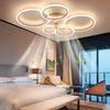 RGB LED Ceiling Fan Light Dimmable Chandelier Living Room Lamp W/ Remote Idgiemu