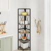 160cm Tall Corner Storage Shelves Display Rack X-shaped Brackets-Oak