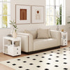 Modern 2-Drawer Sofa Side Table Narrow End Table-White