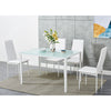 3 Colours Dining Table and 4 / 6 Padded Chairs Set Home Kitchen Furniture New