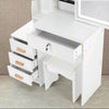 Dressing Table with Led Lights Large Mirror Drawer Desk Ambient Lock + Stool UK