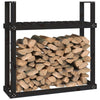 Camerina Firewood Rack Black 110x35x108.5 Solid Wood Pine,Firewood R8A5